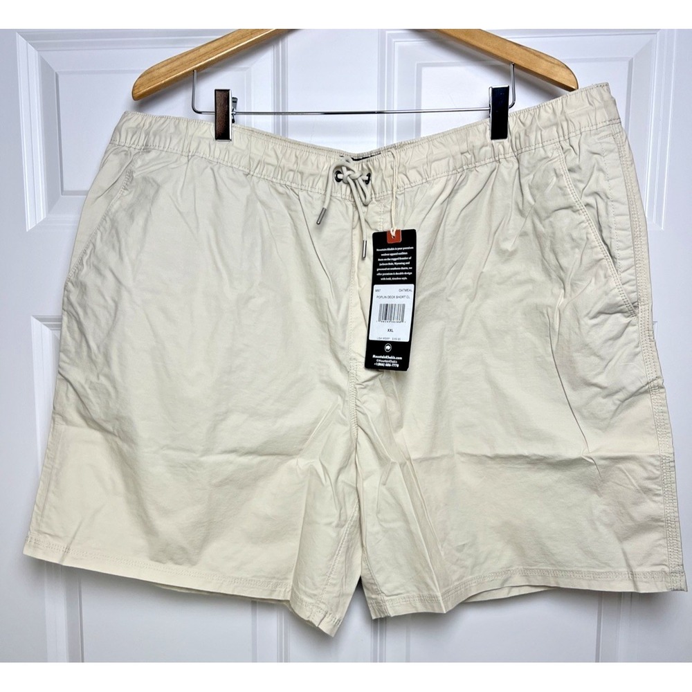 Mountain Khakis Poplin Deck Shorts XXL Oatmeal Classic Fit NWT Cotton Stretch